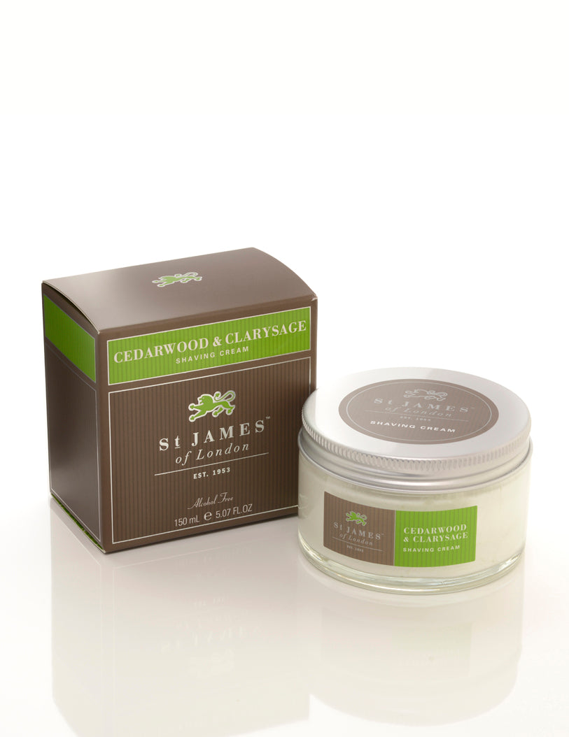 Cedarwood & Clarysage Shave Cream Tub (4295719747638)