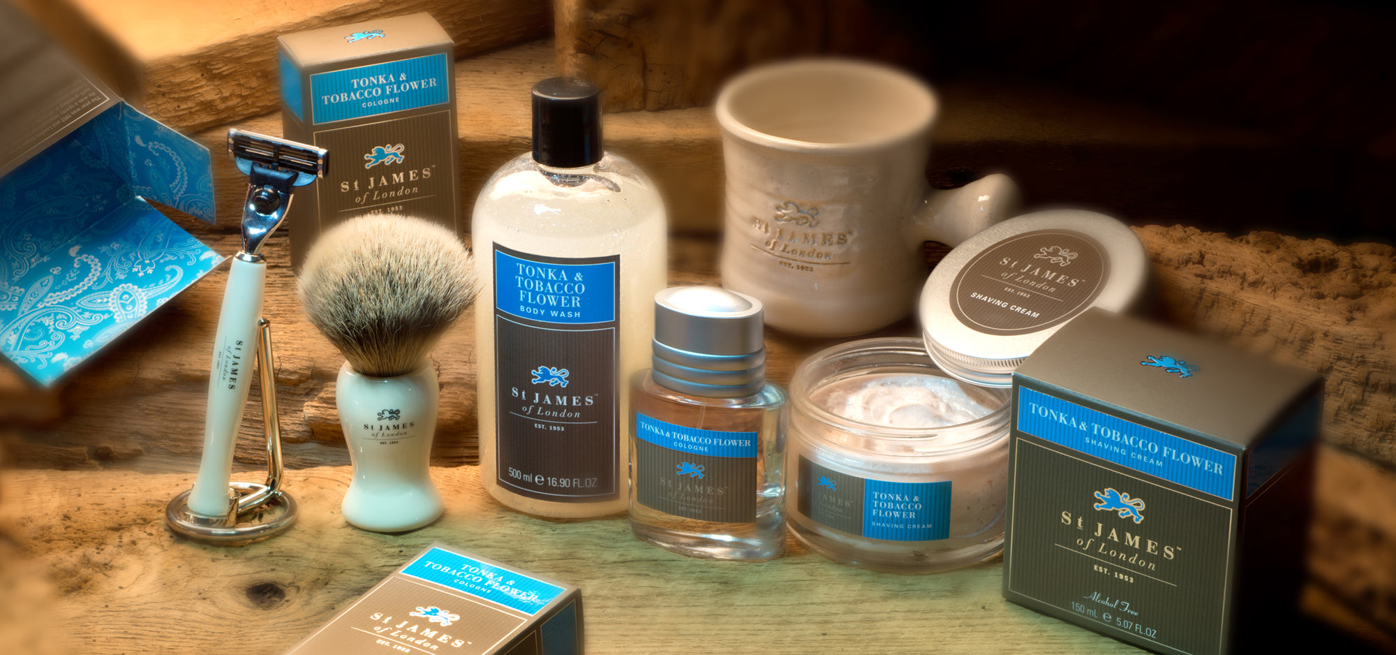 Tonka & Tabacco Flower Shave Cream Jar (4435859537974)