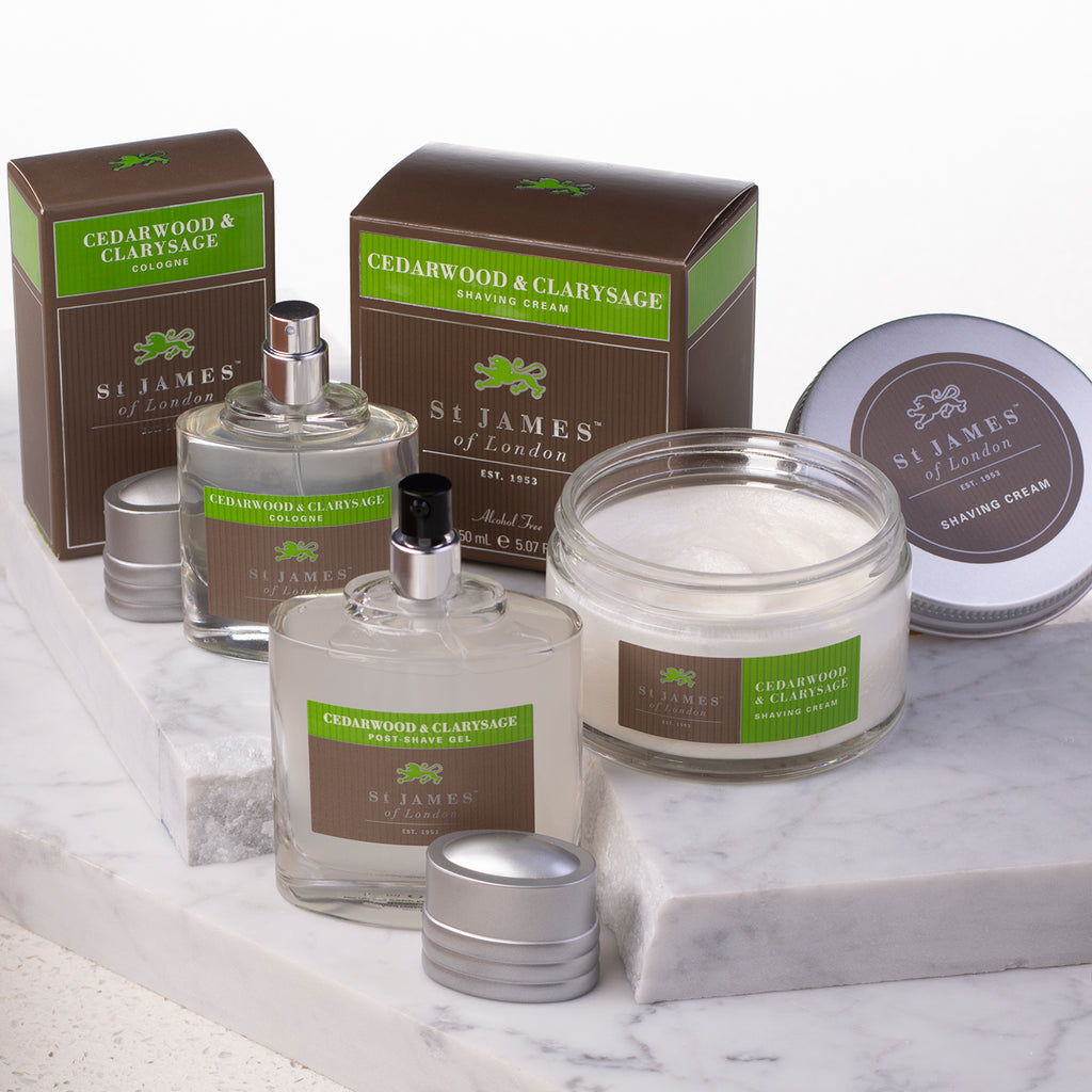 Cedarwood and Clarysage - Shaving Gift Set (4578448965686)