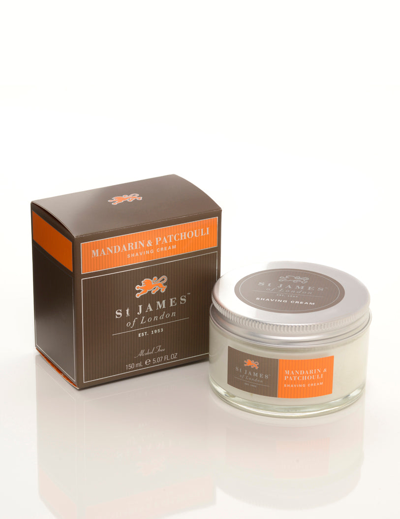 Mandarin & Patchouli Shave Cream Jar (4434967658550)